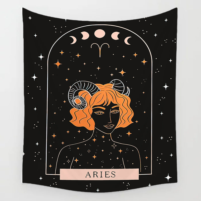 The Background Of The Sun Moon And Stars Decorates The Room Tapestry