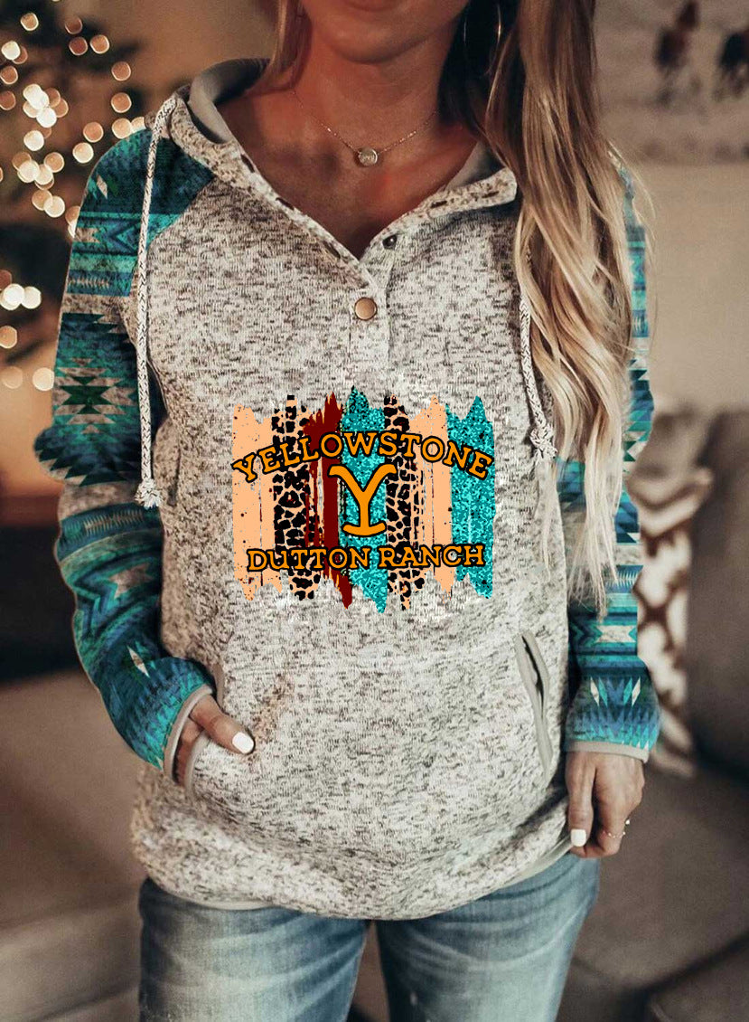 Women Loose Long Sleeved Hooded Sweater