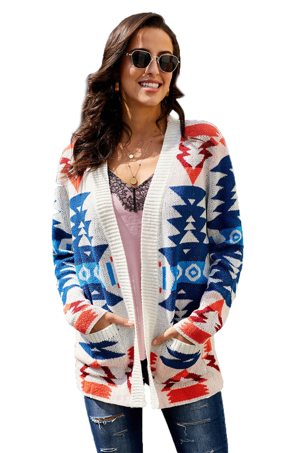 Moraga Pocketed Aztec Cardigan