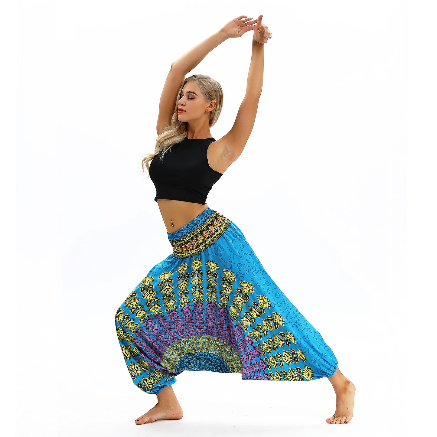 Loose And Thin Ethnic Bloomers, Hanging Crotch Harem Pants, Dance Yoga Fitness Wide-leg Pants