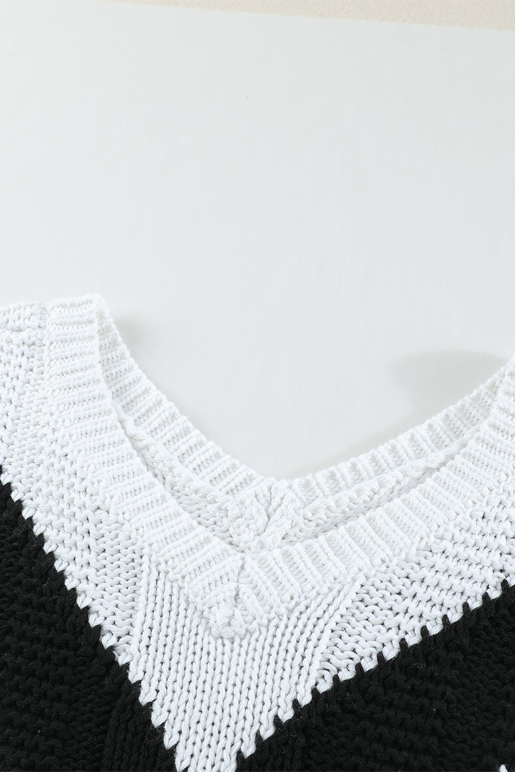 Color Block Drop Shoulder Oversize Sweater