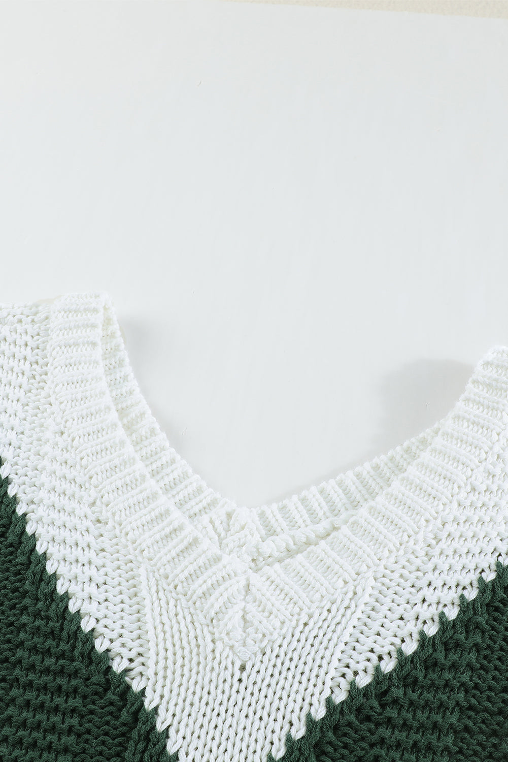 Color Block Drop Shoulder Oversize Sweater