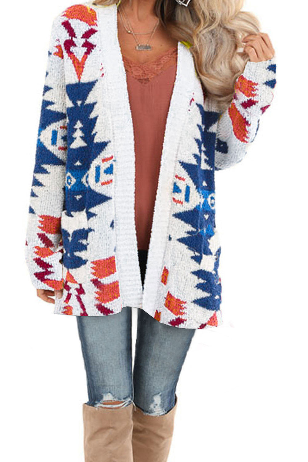 Moraga Pocketed Aztec Cardigan