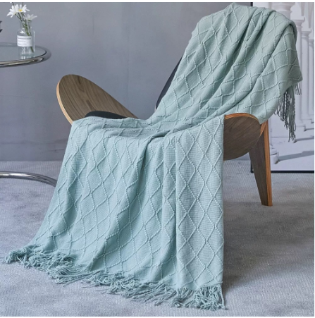 Diamond-shaped Sofa Travel Fleece Blanket