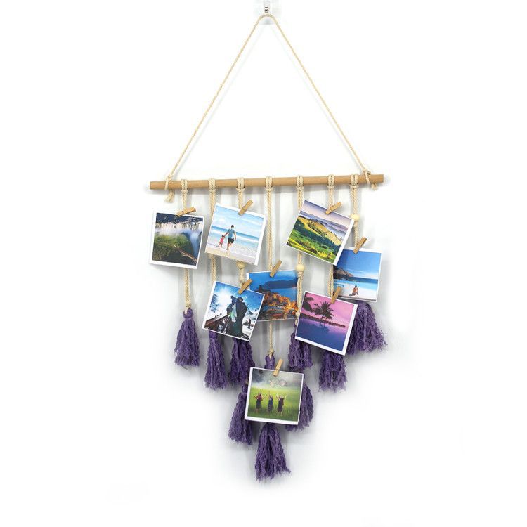 Nordic style woven photo wall woven tapestry