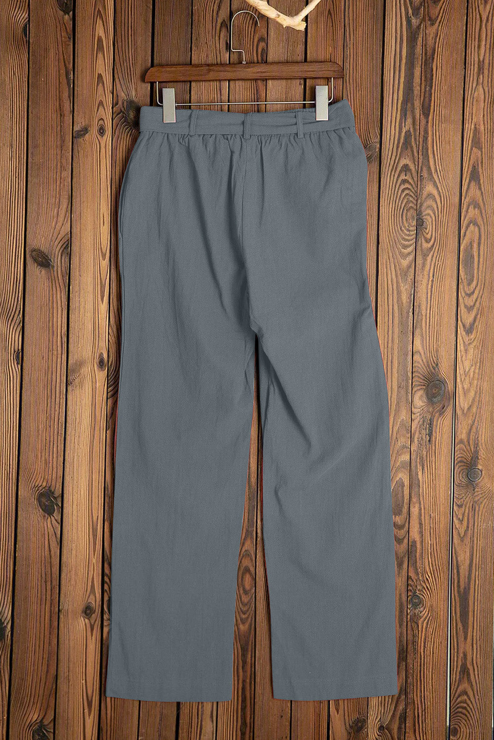 Elastic Waist Drawstring Wide Leg Pants
