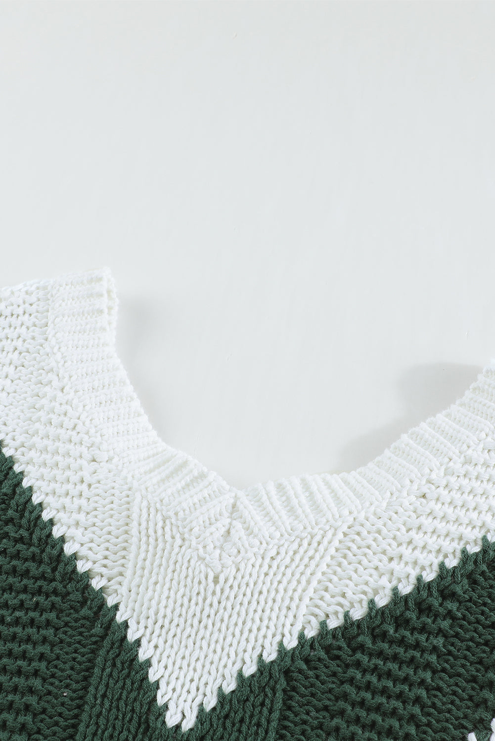 Color Block Drop Shoulder Oversize Sweater