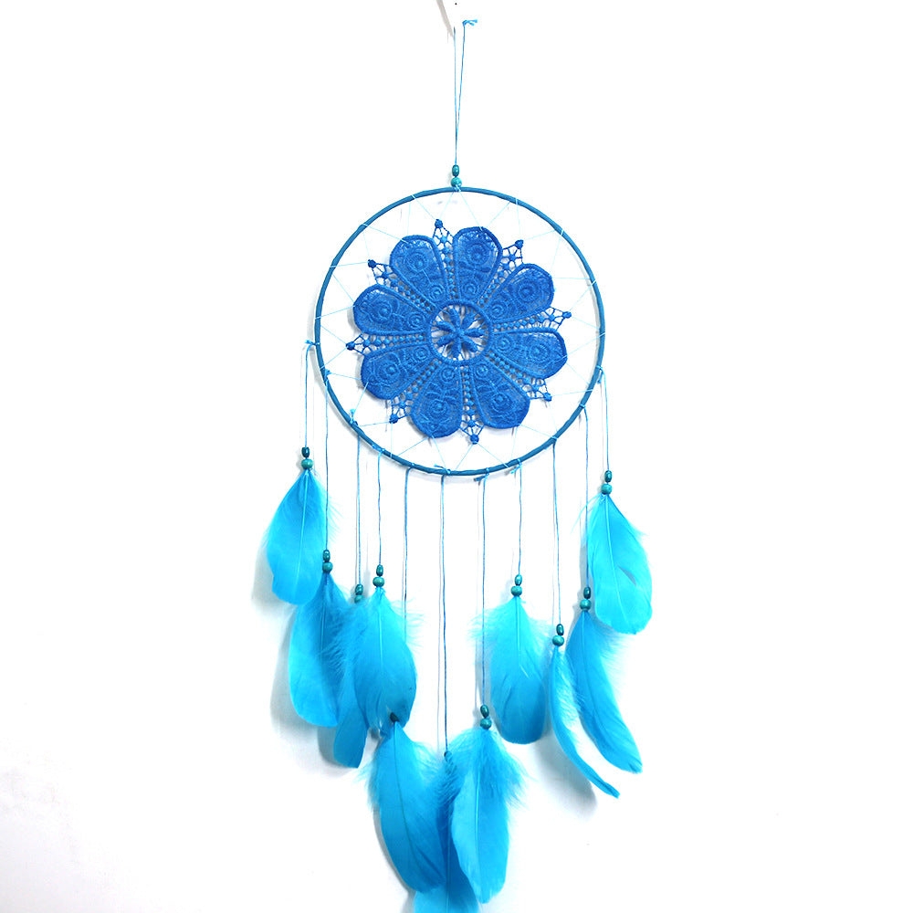 Feather dream catcher pendant