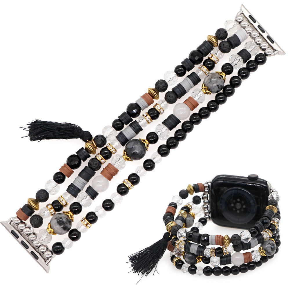 Boho Semi-Precious Stone Statement Beaded Strap