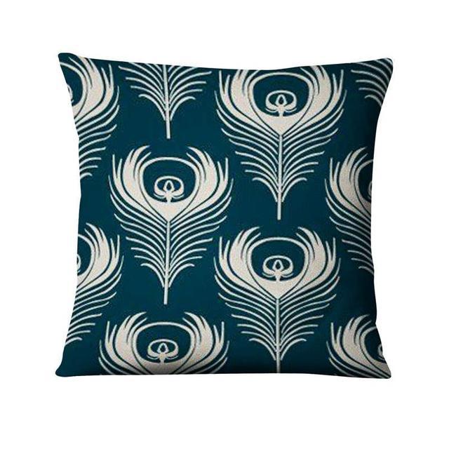 Peacock Feather Art Design Digital Printed Pillowcase