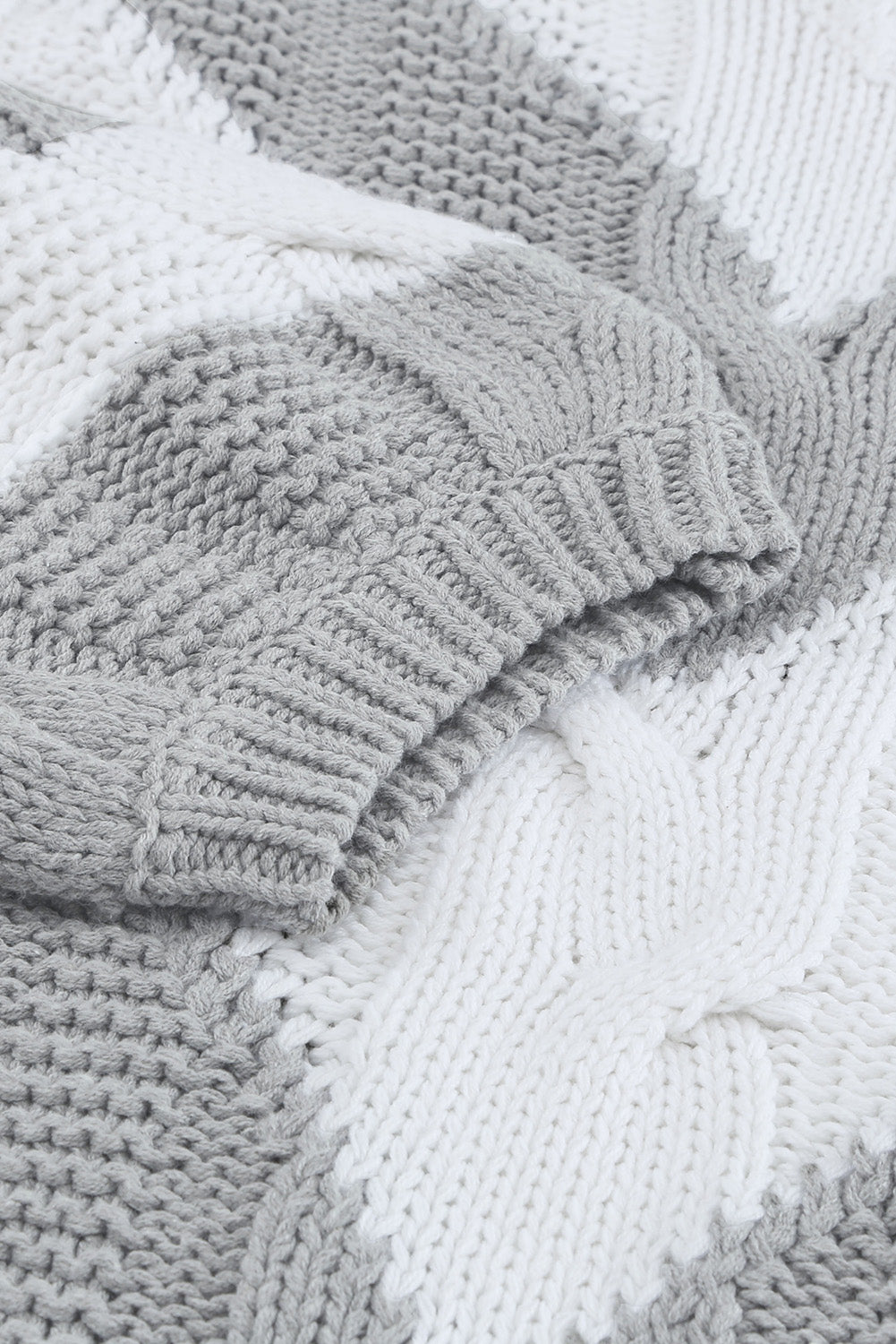 Color Block Drop Shoulder Oversize Sweater