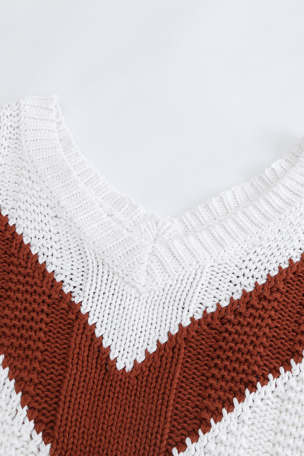 Color Block Drop Shoulder Oversize Sweater