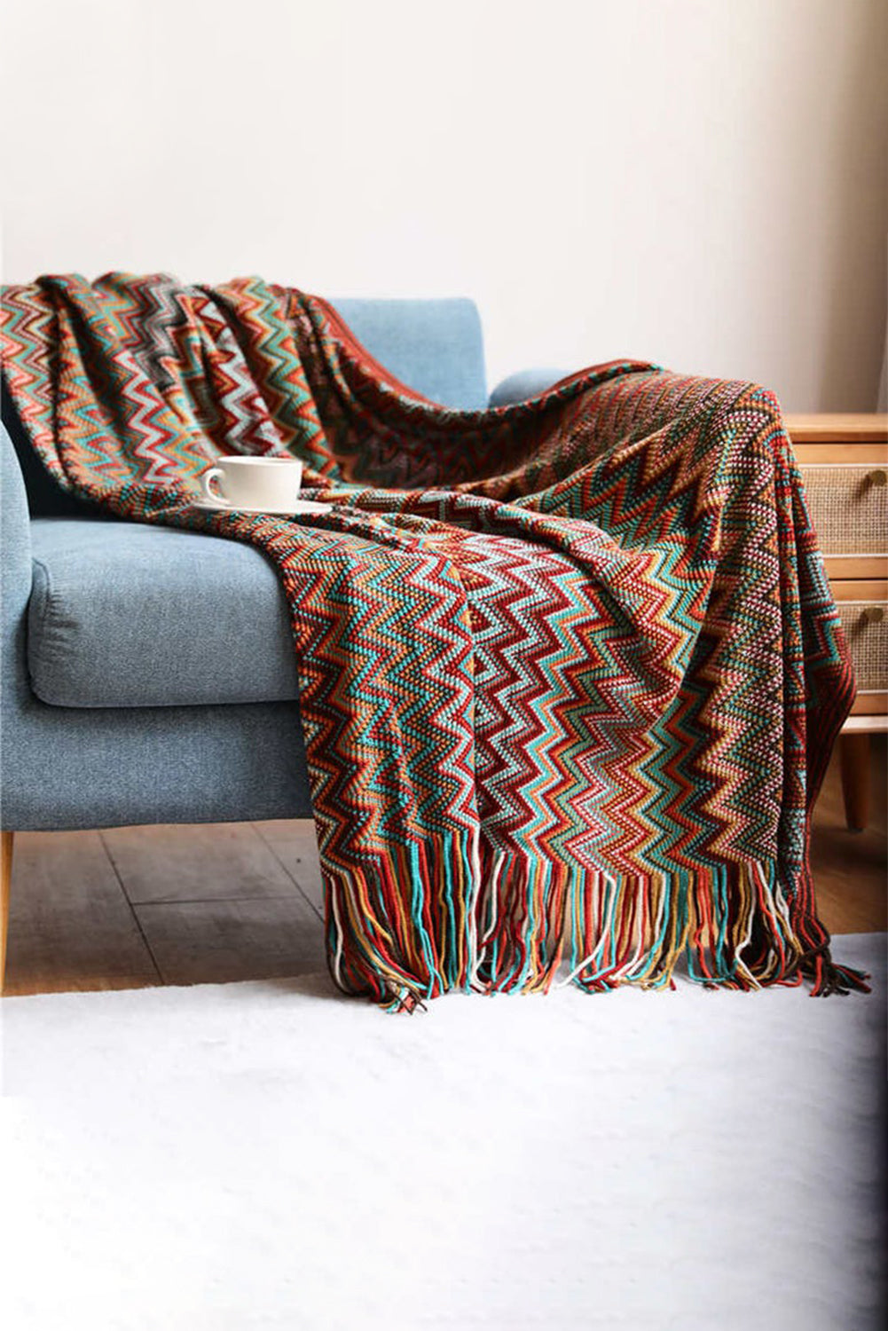Nordic Knitted Throw Thread Blanket 130*160cm