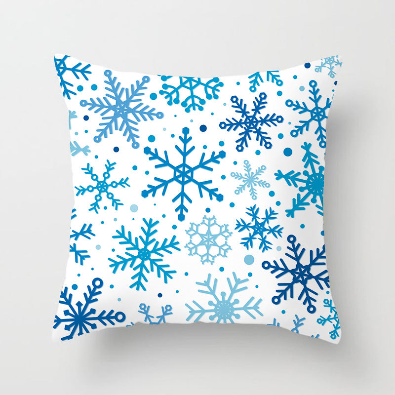 Home Christmas Snowflake Digital Printing Car Pillowcase