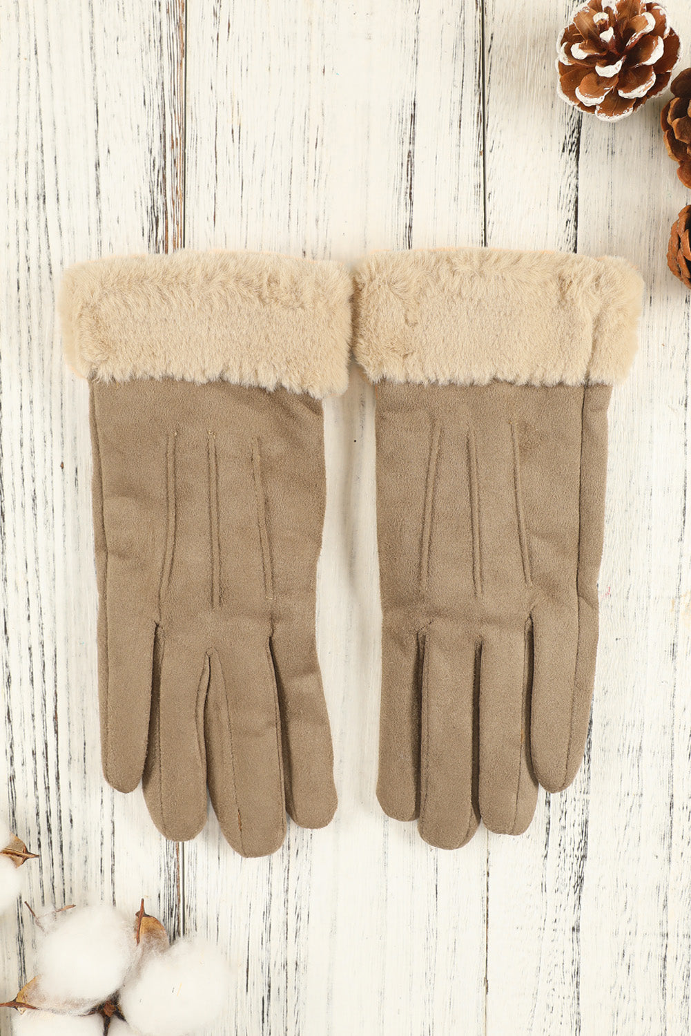 Suede Plush Lined Touch Screen Glove