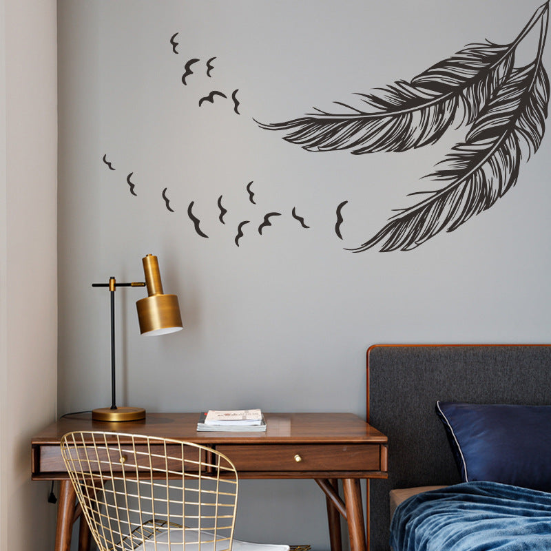 Simple Pure Color Feather Bird Bedroom Porch