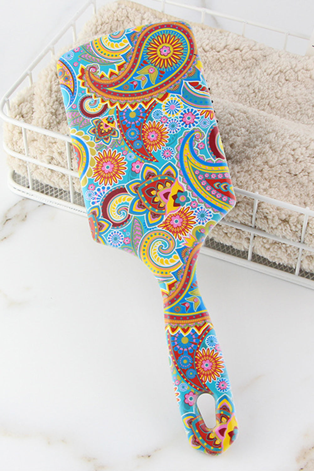 Multicolor Boho Paisley Hair Brush