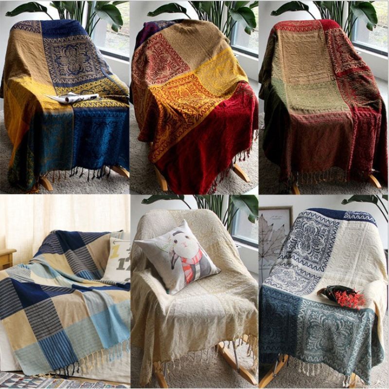 Retro Sofa Towel Nordic Single