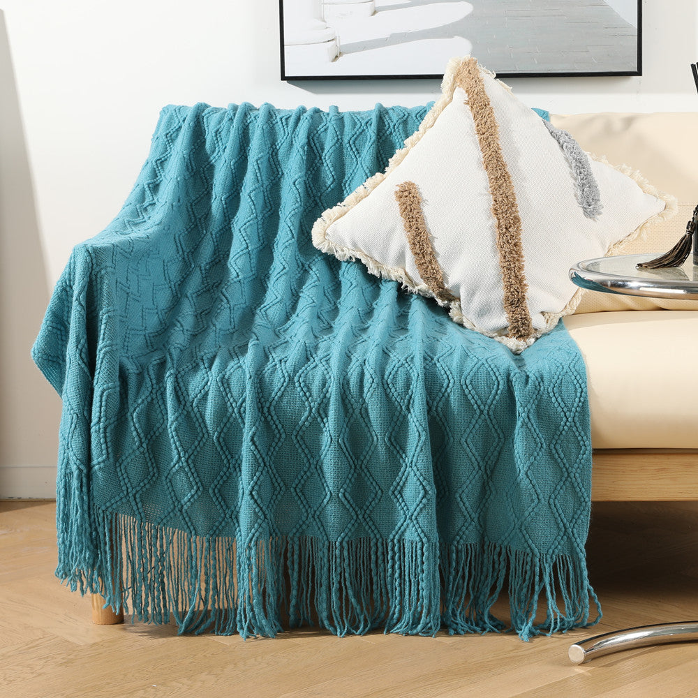 Nordic Office Nap Sofa Cover Knitting  Blanket