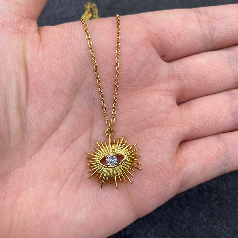 Boho Evil Bllue Eye Necklace For Women Men Snake All-seeing