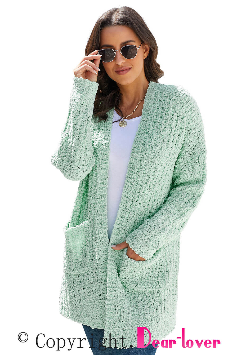 Dusty Pink Pebble Beach Textured Cardigan