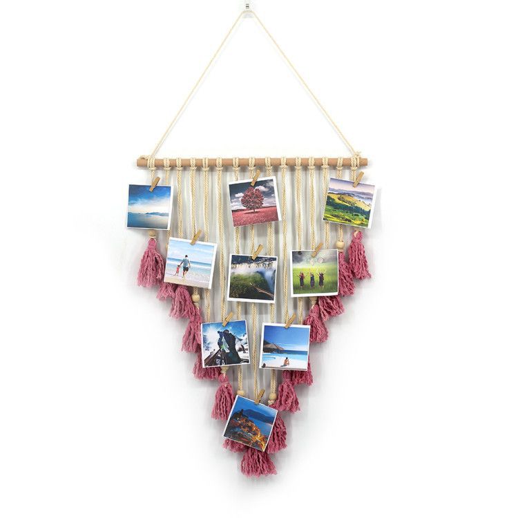 Nordic style woven photo wall woven tapestry