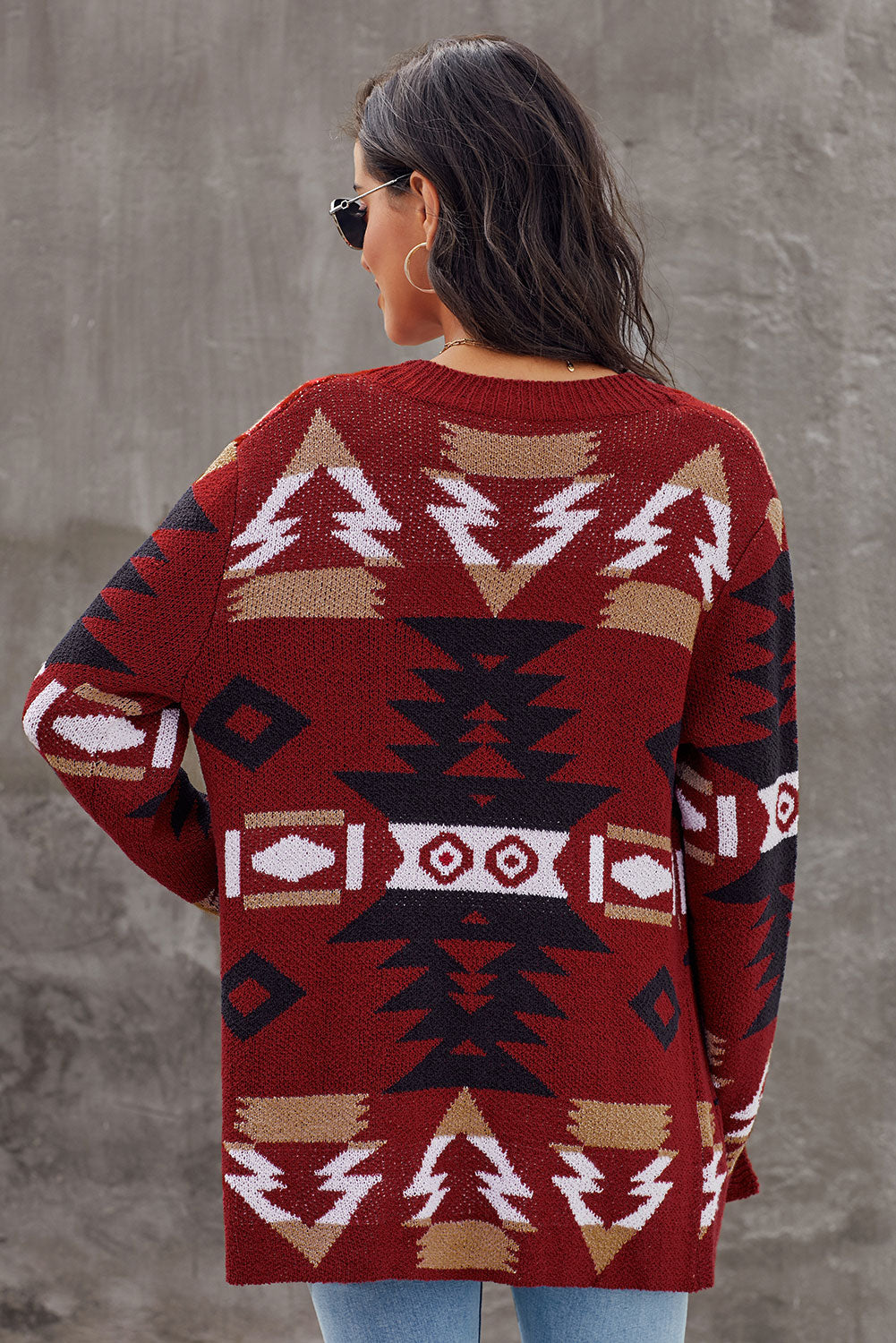 Moraga Pocketed Aztec Cardigan