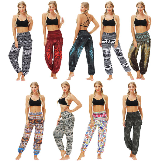 Boho Print Women's Workout Pants