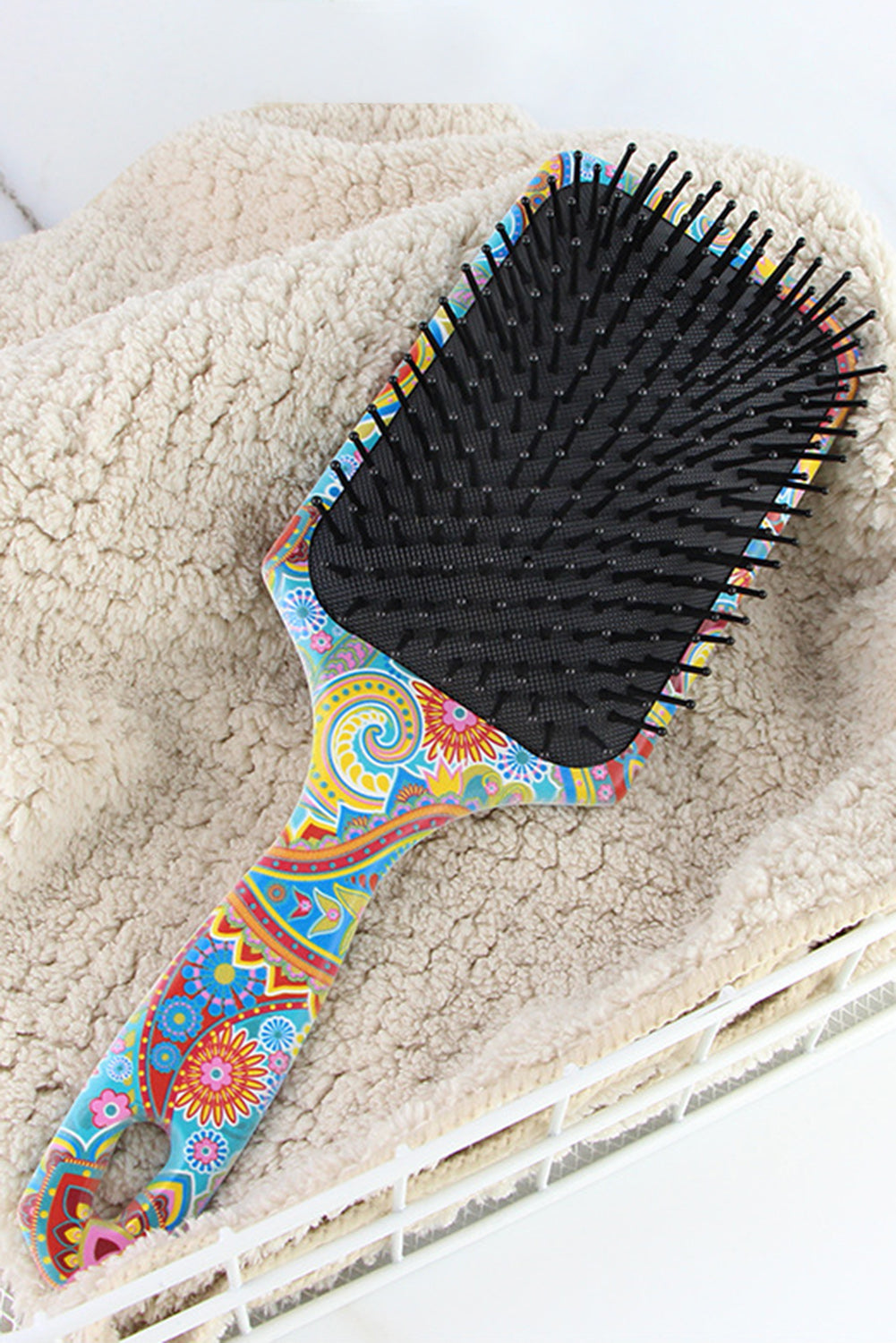 Multicolor Boho Paisley Hair Brush