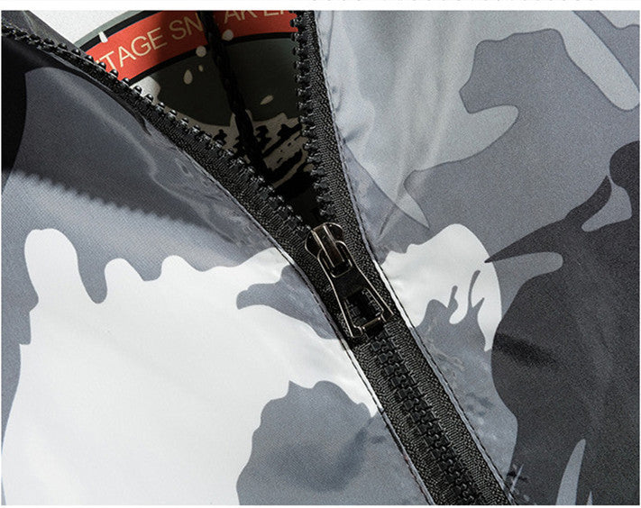 Men's Feather Two Tone Casual Hooded Jacket