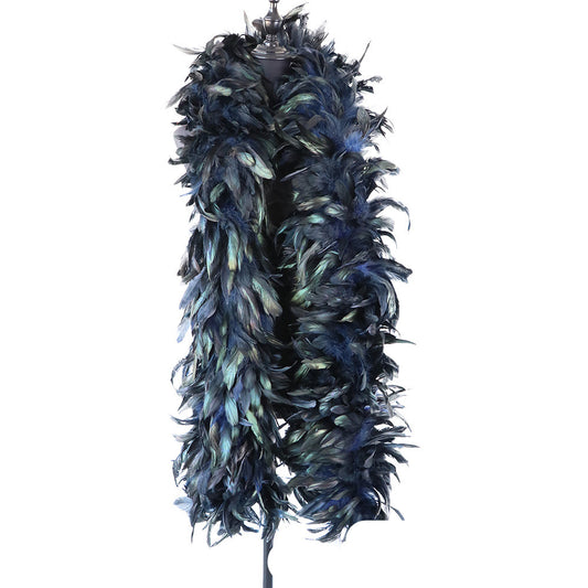 Purple Swimming Tops Catwalk Dress Up Colorful Chicken Feather Scarf Accessories Velvet Dance