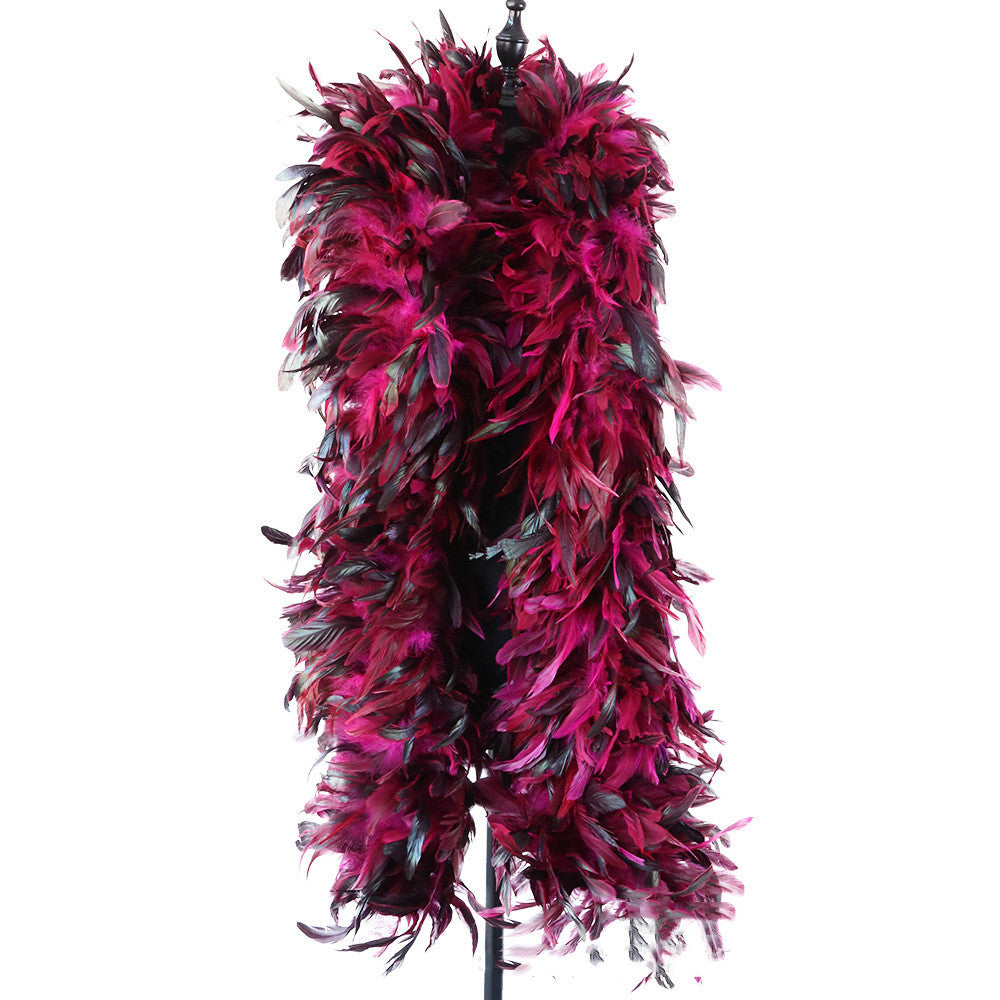 Catwalk Dress Up Colorful Chicken Feather Scarf Props