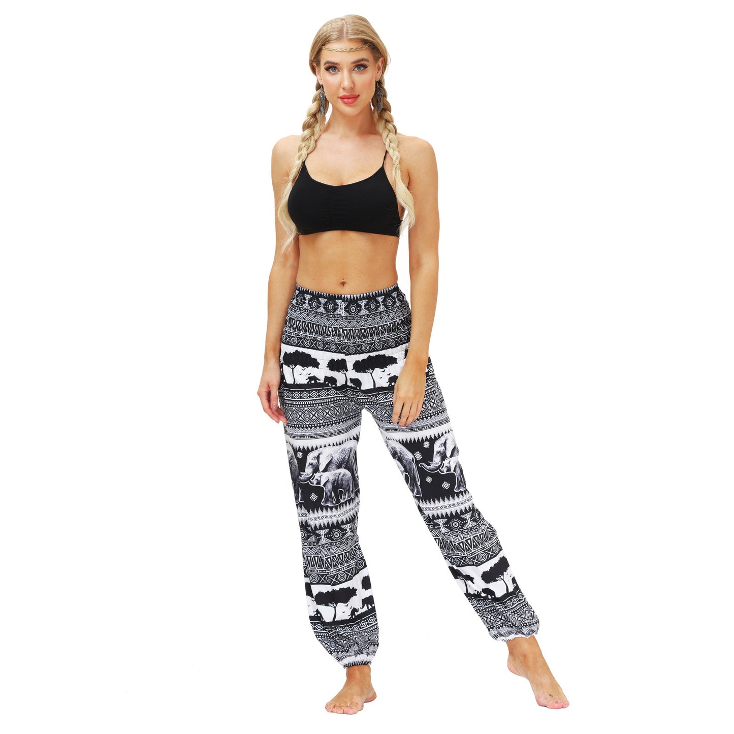 Boho Print Women's Workout Pants