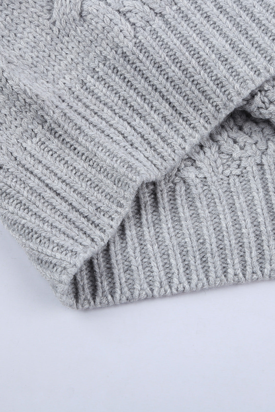 Turtleneck Cold Shoulder Textured Sweater