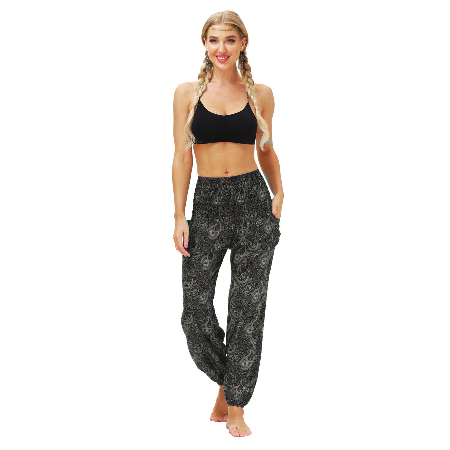 Boho Print Women's Workout Pants