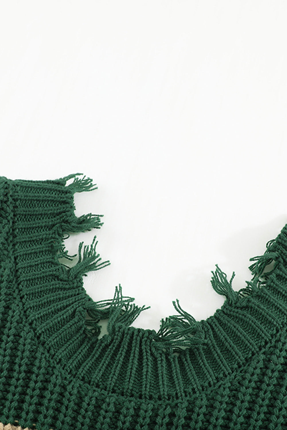 Colorblock Distressed Sweater