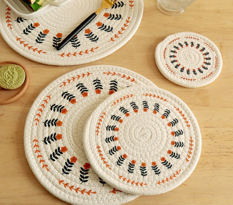 Nordic Cotton Printed Placemat Tray Cushion Coaster