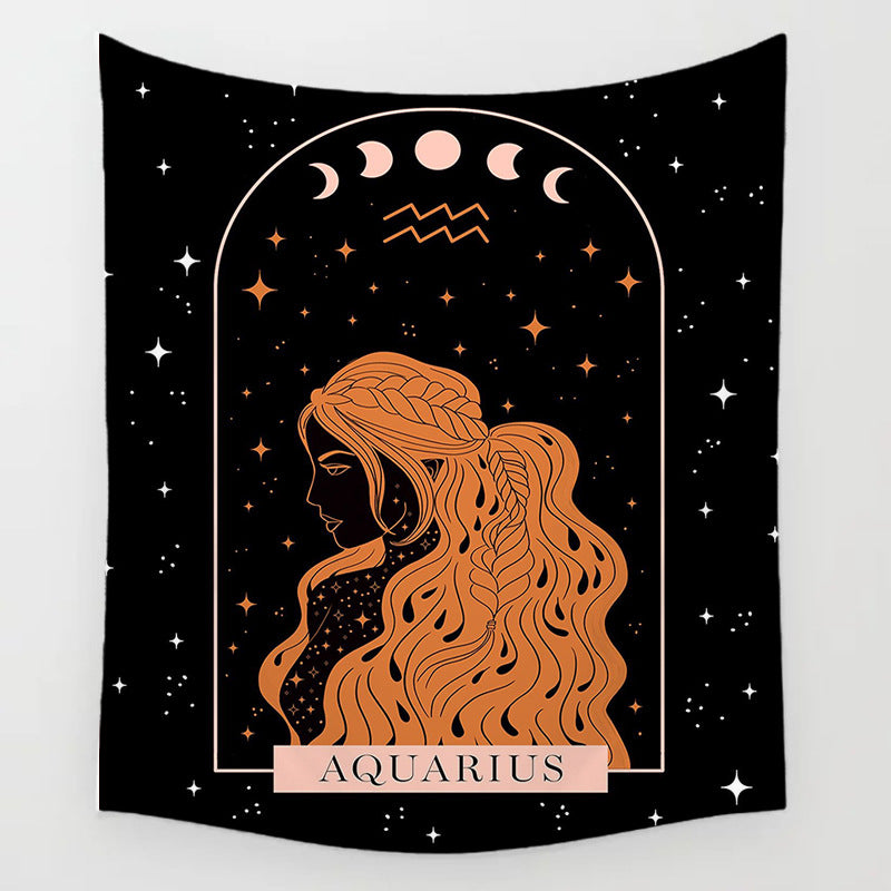 The Background Of The Sun Moon And Stars Decorates The Room Tapestry