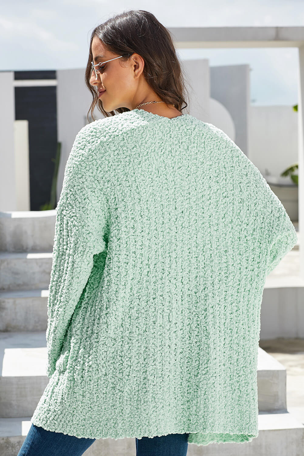 Dusty Pink Pebble Beach Textured Cardigan