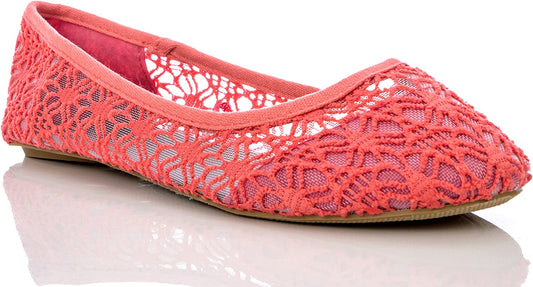 Women'S Breathable Crochet Lace Ballet Flat