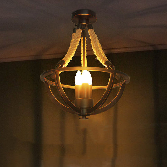 Nordic Retro Personality Creative Hemp Rope Chandelier
