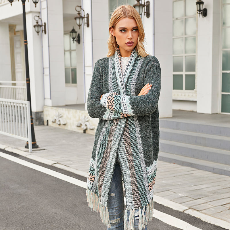 Women's Street Fashion Mid-length Loose Sweater