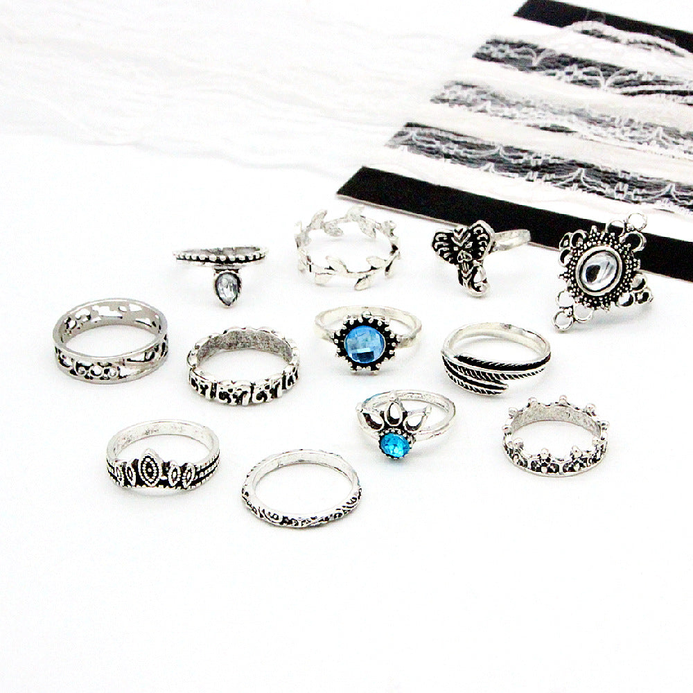 Ethnic Boho Vintage Gemstone Elephant Ring